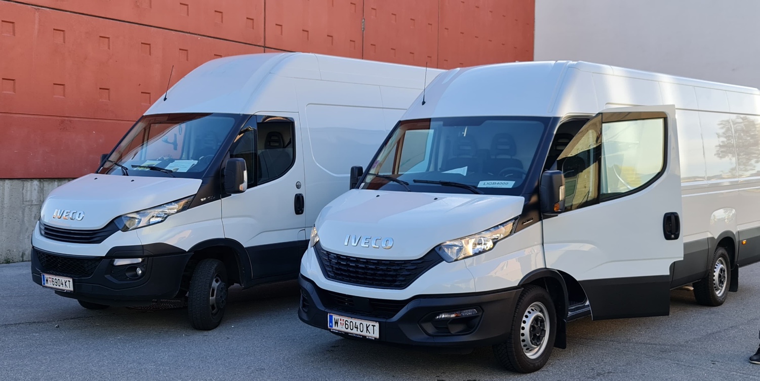 CARO City Liner Fahrzeugflotte - Iveco Transporter für Umzug Wien